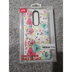 Phone Case For Nokia 3.1 Plus Zizo Brand White With Flowers
